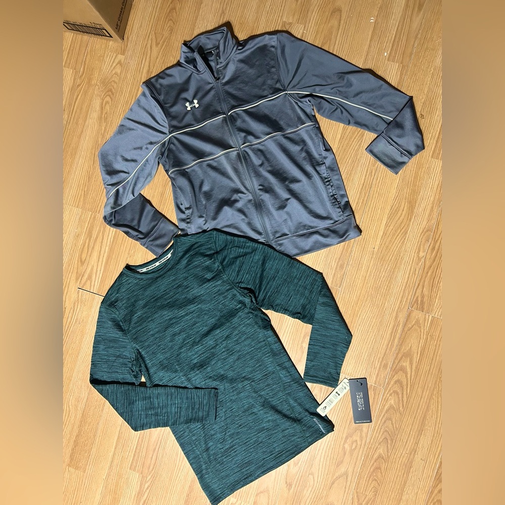 Medium Men’s Lot 2 rbx compression shirt & under armor zip up jacket